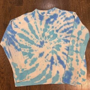 Vineyard Vines Blue Tie-Dye Cashmere Sweater